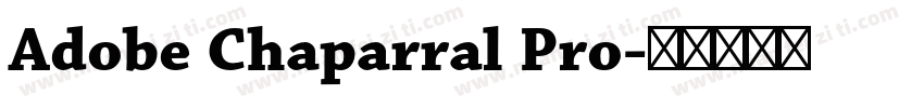 Adobe Chaparral Pro字体转换